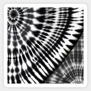 AI tie dye, black and white Sticker